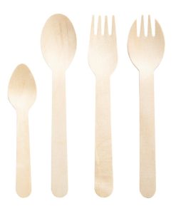 Fiesta Compostable Individually Wrapped Wooden Sporks Pack of 500 (CH086)