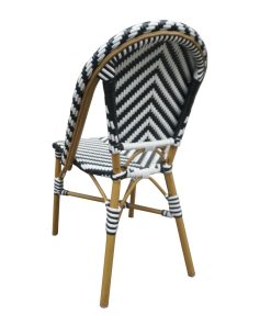 Bolero Parisian Style Rattan Side Chair Black Pack of 2 (CH111)