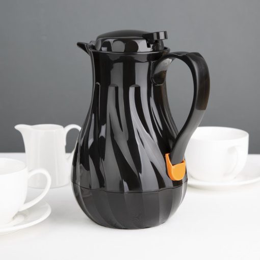 Olympia Insulated Swirl Jug Black 1-2Ltr (CH117)