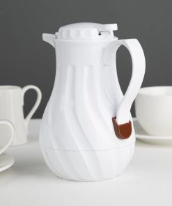 Olympia Insulated Swirl Jug White 0-5Ltr (CH118)