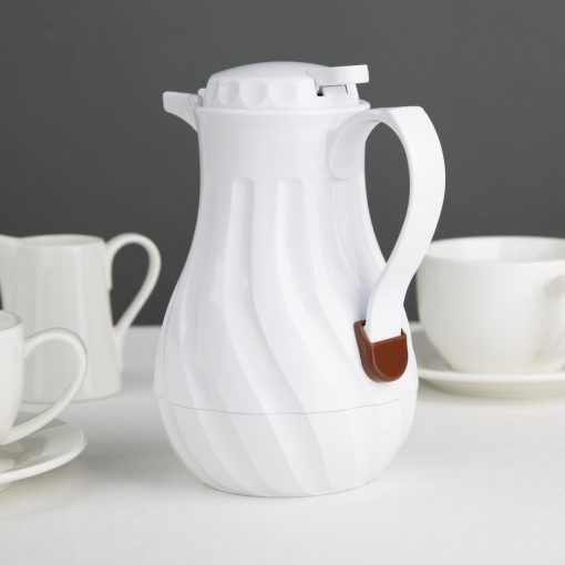 Olympia Insulated Swirl Jug White 0-5Ltr (CH118)