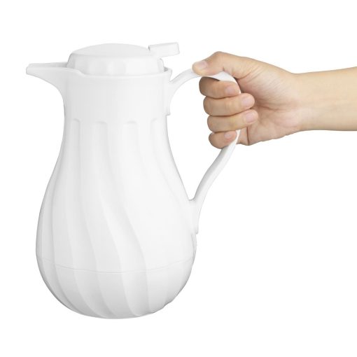 Olympia Insulated Swirl Jug White 1-2Ltr (CH119)