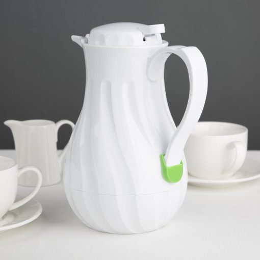 Olympia Insulated Swirl Jug White 1-2Ltr (CH119)