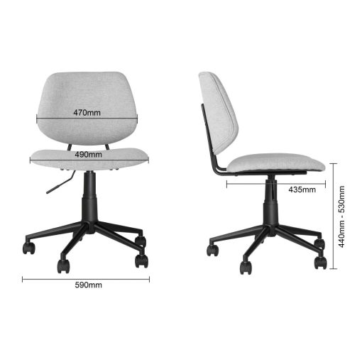 Bolero Office Chair Grey (CH742)