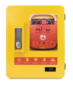 Automated External Defibrillator Alarmed Outdoor Heated Metal Cabinet (CH788)