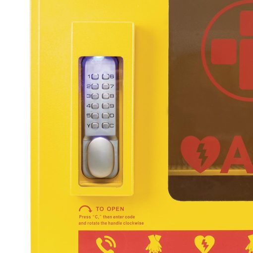 Automated External Defibrillator Alarmed Outdoor Heated Metal Cabinet (CH788)