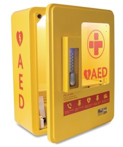 Automated External Defibrillator Alarmed Outdoor Heated Metal Cabinet (CH788)