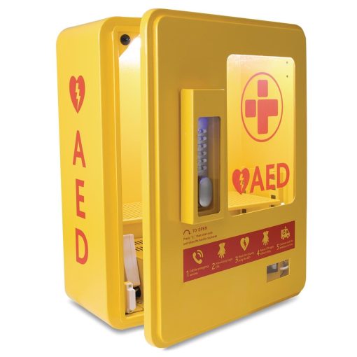 Automated External Defibrillator Alarmed Outdoor Heated Metal Cabinet (CH788)