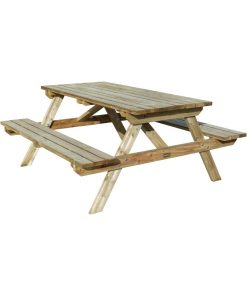 Rowlinson Picnic Table Natural Timber 180cm (CH879)