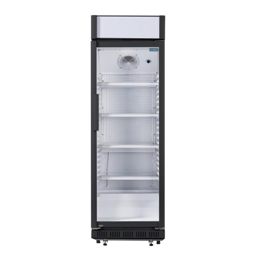 Nisbets Essentials Upright Display Cooler with Light Box 346Ltr (CJ794)