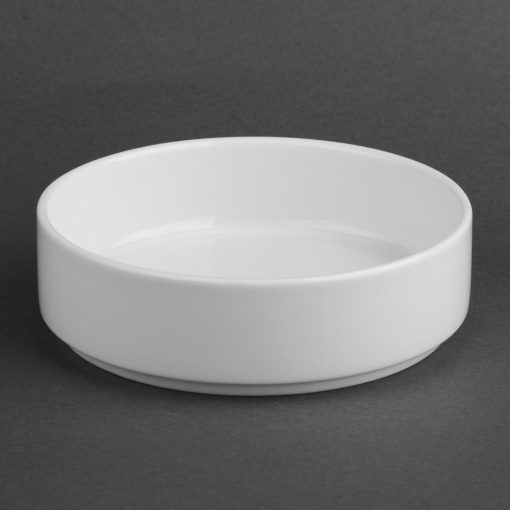 Olympia Whiteware Flat Walled Bowl - 152mm 6 Box of 6 (CK070)