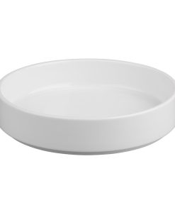 Olympia Whiteware Flat Walled Bowl - 215mm 8 1-2 Box of 4 (CK071)