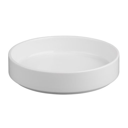 Olympia Whiteware Flat Walled Bowl - 215mm 8 1-2 Box of 4 (CK071)