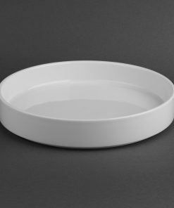 Olympia Whiteware Flat Walled Bowl - 270mm 10 2-3 Box of 4 (CK072)