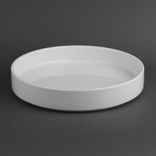 Olympia Whiteware Flat Walled Bowl - 270mm 10 2-3 Box of 4 (CK072)