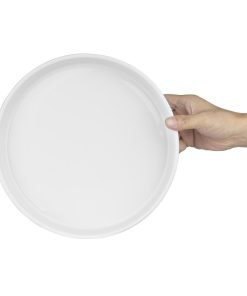 Olympia Whiteware Flat Walled Bowl - 270mm 10 2-3 Box of 4 (CK072)