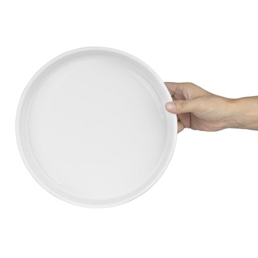 Olympia Whiteware Flat Walled Bowl - 270mm 10 2-3 Box of 4 (CK072)