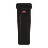 Rubbermaid Slim Jim Container With Venting Channels Black 87Ltr (CP653)