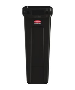 Rubbermaid Slim Jim Container With Venting Channels Black 87Ltr (CP653)