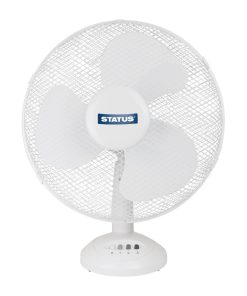 Status 12 Oscillating White Desktop Fan (CR220)
