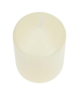 Ivory Pillar Short 3inch Candle Pack of 12 (CR448)