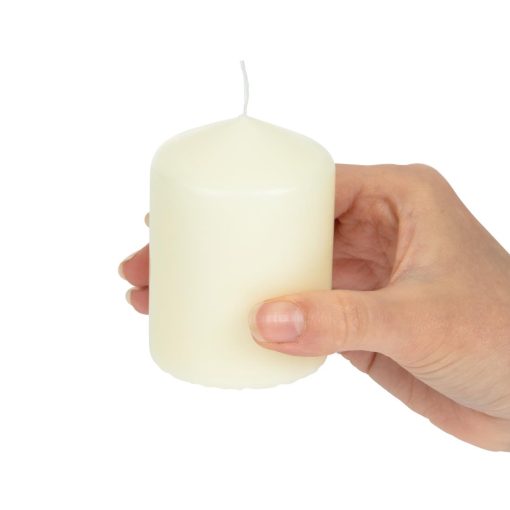 Ivory Pillar Short 3inch Candle Pack of 12 (CR448)