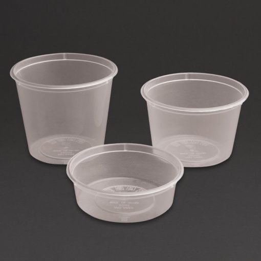 Fiesta Recyclable Plastic Microwavable Deli Pots 50ml - 1-75oz Pack of 100 (CT285)