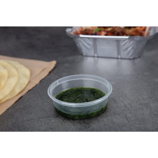 Fiesta Recyclable Plastic Microwavable Deli Pots 50ml - 1-75oz Pack of 100 (CT285)