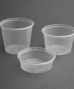 Fiesta Recyclable Plastic Microwavable Deli Pots 50ml - 1-75oz Pack of 100 (CT285)