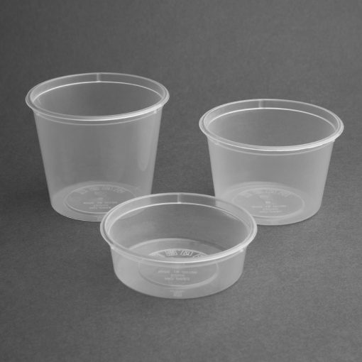 Fiesta Recyclable Plastic Microwavable Deli Pots 50ml - 1-75oz Pack of 100 (CT285)