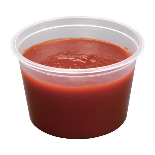 Fiesta Recyclable Plastic Microwavable Deli Pots 100ml - 3-5oz Pack of 100 (CT286)