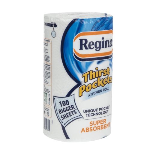 Regina Thirst Pockets Kitchen Roll White 2-Ply 22-9m Pack of 6 (CT325)