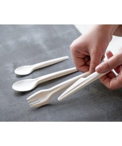 Sabert Recyclable Paper Cutlery Fork Pack of 1000 (CU494)