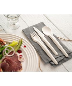 Sabert Recyclable Paper Cutlery Fork Pack of 1000 (CU494)