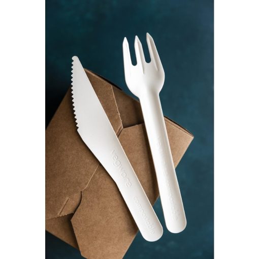 Vegware Compostable Paper Fork Pack 1000 (CU543)