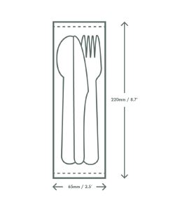 Vegware Compostable Paper Cutlery Kit 4in1 Case of 250 (CU545)