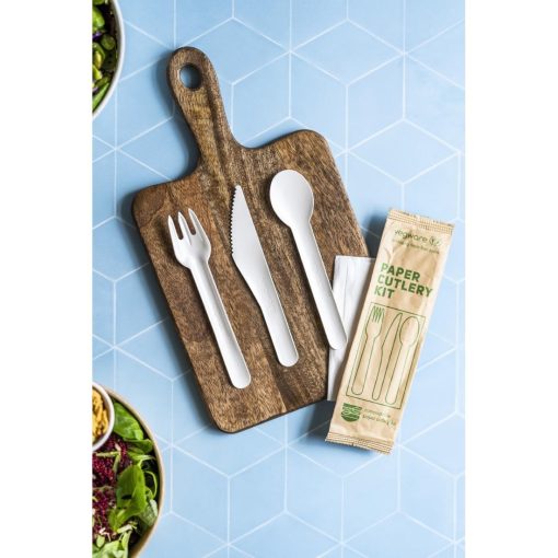 Vegware Compostable Paper Cutlery Kit 4in1 Case of 250 (CU545)