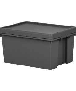 Wham Bam Recycled Storage Box and Lid Black 16Ltr (CX090)