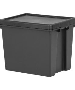 Wham Bam Recycled Storage Box and Lid Black 24Ltr (CX091)