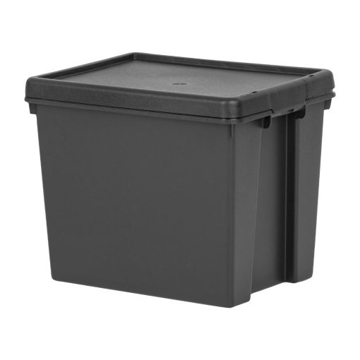 Wham Bam Recycled Storage Box and Lid Black 24Ltr (CX091)