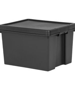 Wham Bam Recycled Storage Box and Lid Black 45Ltr (CX093)
