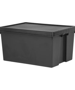 Wham Bam Recycled Storage Box and Lid Black 96Ltr (CX096)