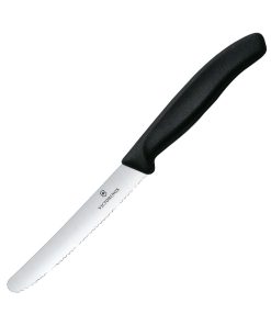 Tomato-Utility Knife Serrated Edge 11cm Black (CX740)