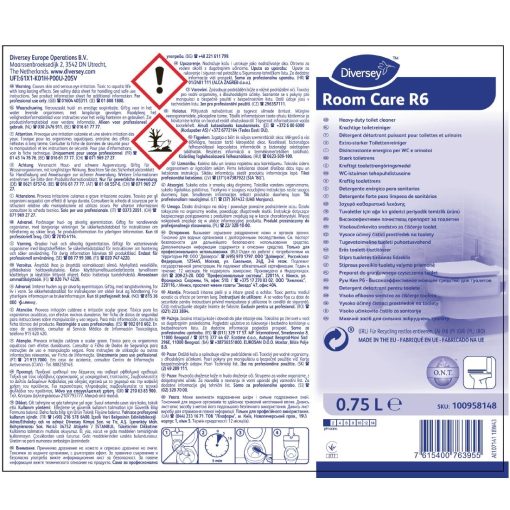 Room Care R6 Heavy-Duty Toilet Cleaner Ready To Use 750ml (CX822)