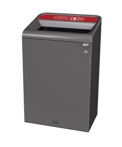 Rubbermaid Configure Recycling Bin with Plastic Recycling Label Red 125Ltr (CX965)