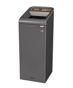 Rubbermaid Configure Recycling Bin with Food Waste Label Brown 57Ltr (CX972)