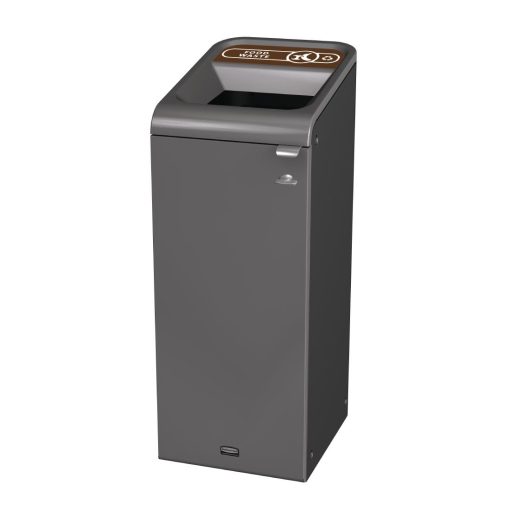 Rubbermaid Configure Recycling Bin with Food Waste Label Brown 57Ltr (CX972)