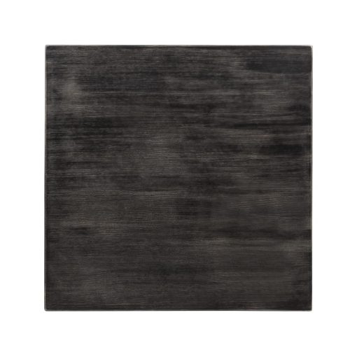 Bolero Pre-drilled Square Tabletop Vintage Black 700mm (CY969)