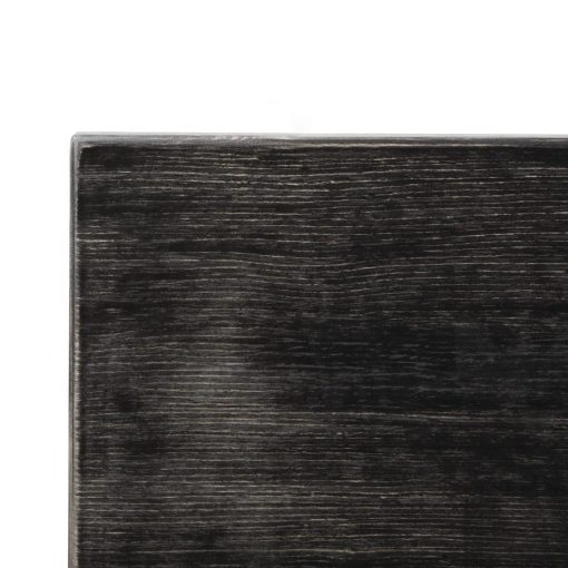 Bolero Pre-drilled Square Tabletop Vintage Black 700mm (CY969)