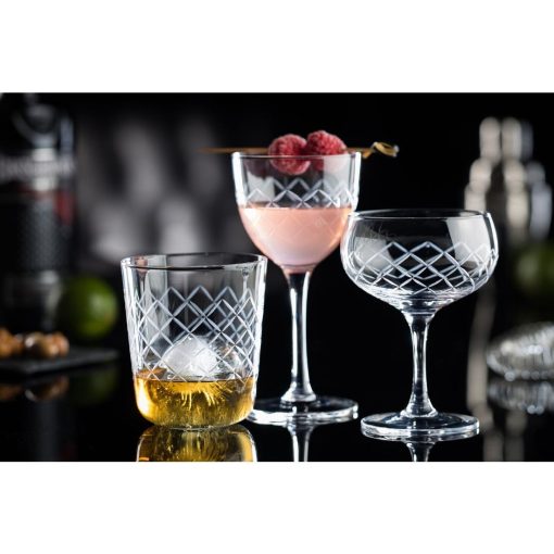 Utopia Raffles Diamond Martini Glasses 190ml Pack of 6 (CZ052)